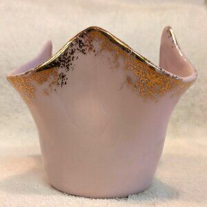 Richard Japan Porcelain Handkerchief Small Vase Holder Decor 1960s